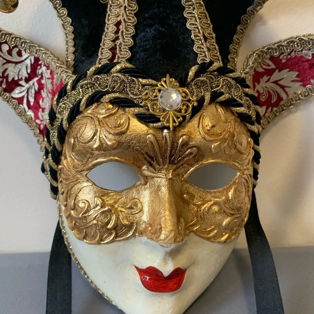 Authentic Vtg Venetian Masquerade Carnival Party Masks Halloween Mardi Gras